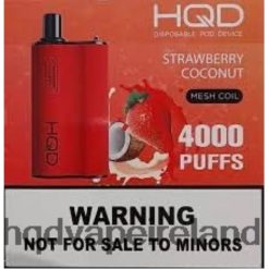 HQD Ireland - HQD BOX 4000 PUFFS Strawberry Coconut 8J2BB4112