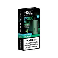 HQD Order Online - HQD CUVIE GLAZE DISPOSABLE VAPE 12000 Ice Mint 8J2BB4200