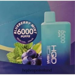 HQD Vape Ireland - HQD HBAR 6000 PUFFS Blueberry Mint 8J2BB451