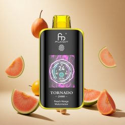 Peach Mango Watermelon Fumot Tornado 25000 Puffs wholesale vapes Ireland HD Screen 700mAh