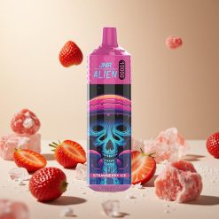 Strawberry Ice JNR Alien 10000 Puffs wholesale vapes Ireland Type-C Quick Charge LED Lights
